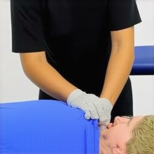 Professional Athlete Chiropractic Care Athlete getting spinal adjustment from chiropractor in clinic