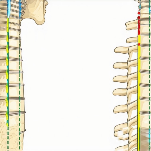 Illustration of vertebrae being realigned during chiropractic adjustment.
