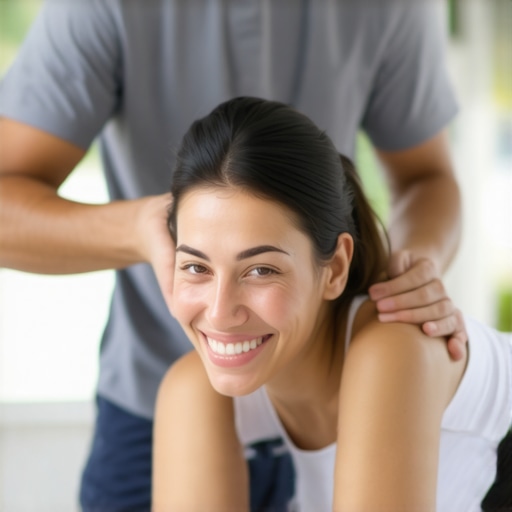 Expert Chiropractic Adjustment for Athletes Chiropractor performing spinal adjustment on athlete