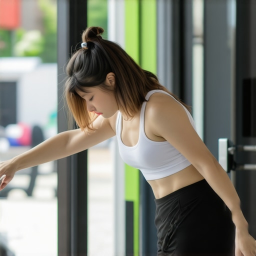 Person demonstrating back stretches and core strengthening exercises to support chiropractic adjustments.