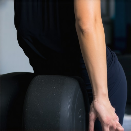 Person rolling lumbar muscles with foam roller