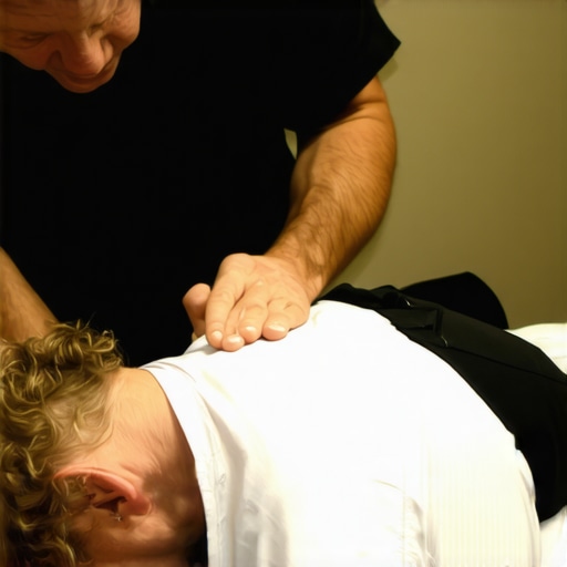 Chiropractor adjusting patient's spine for back pain relief