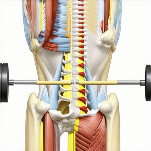 Illustration of pelvic muscles, fascia, foam rolling, and proper lifting form