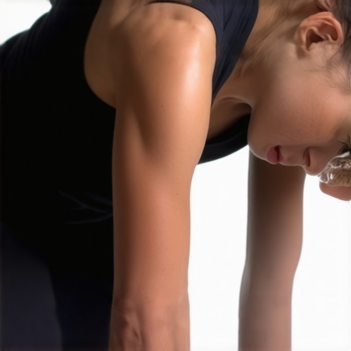 Person lying on back doing a bridge exercise to support SI joint stability