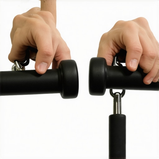 Person performing grip strengthening exercises with hand tools