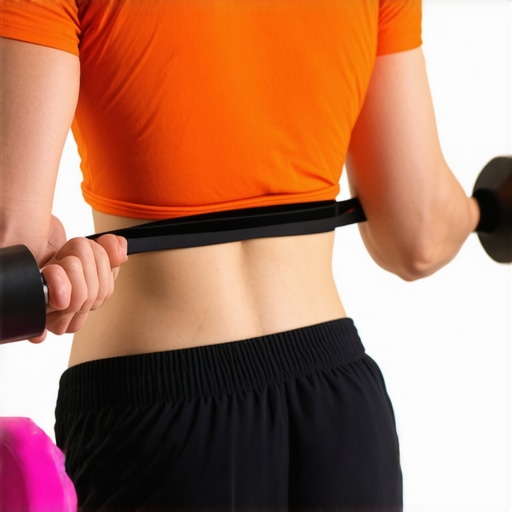 Individual performing mobility exercises with resistance bands and foam roller.