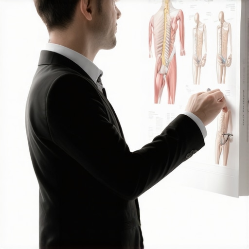 Therapist studying posture and anatomy