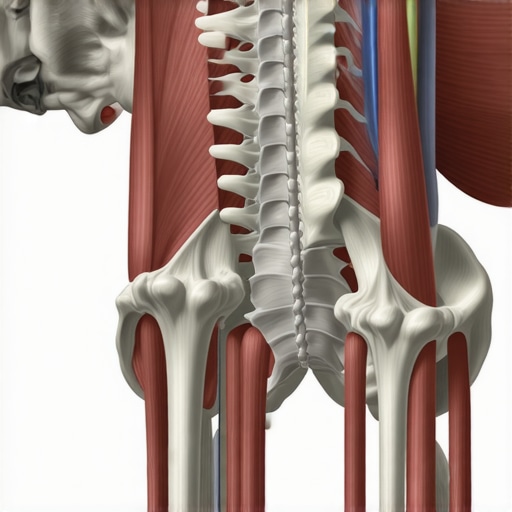 Diagram highlighting deep core muscles and common misconceptions about back pain relief