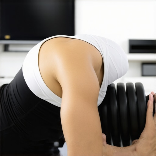 Person rolling out lower back muscles with a foam roller.