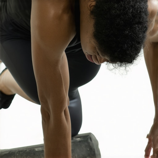 Person demonstrating foam rolling exercise for back muscles