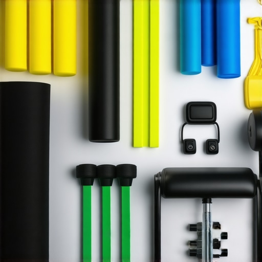 Home Back Care Equipment for Long-Term Health A well-organized home gym with foam rollers, resistance bands, and posture devices to support back health.