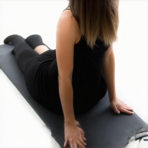 Individual practicing pelvic floor exercises on a mat