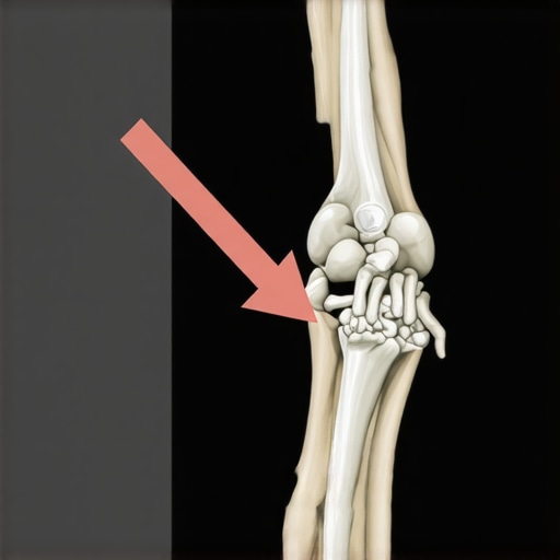 Person demonstrating nerve glide for the arm and wrist to relieve nerve pain.