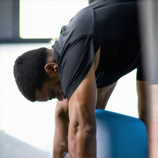 Person demonstrating correct foam rolling on back in gym
