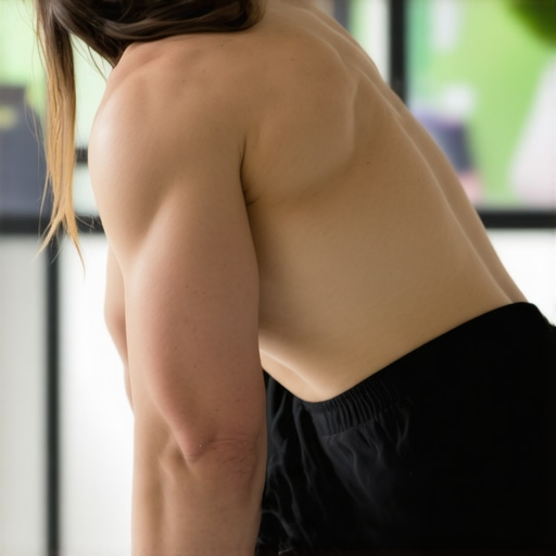Core Strengthening Exercise for Back Support Individual doing a plank exercise to strengthen core muscles for back health.