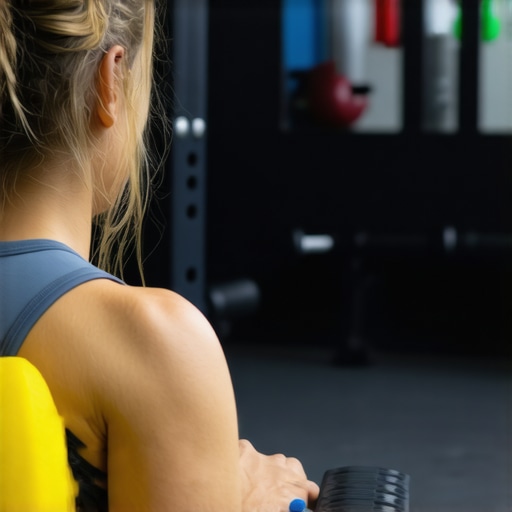 Person rolling their upper back with a foam roller to improve mobility and reduce muscle tension.