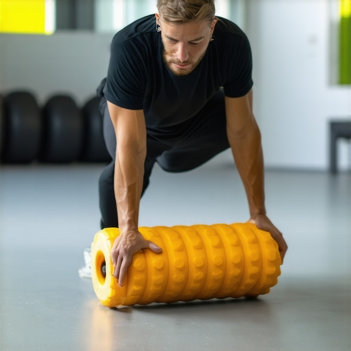 Foam Rolling for Back Health Individual performing foam roller exercise to improve spinal mobility