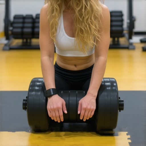 Person using foam roller on quadriceps muscle for back relief