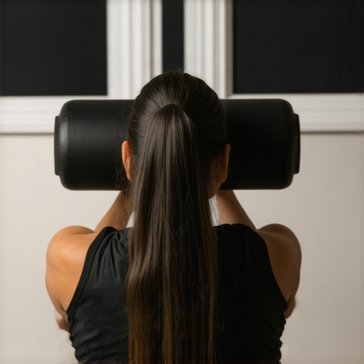 Using a Foam Roller for Back Health Individual rolling out back muscles with a foam roller in a fitness space