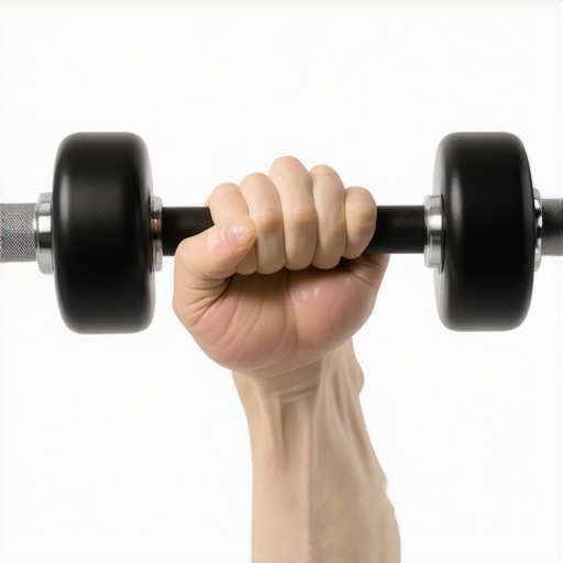 Person doing wrist curls with dumbbells for forearm strengthening