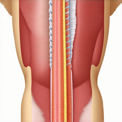 Diagram showing how intra-abdominal pressure creates a protective canister around the spine.