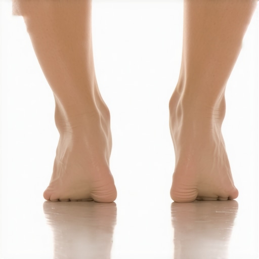 Close up of person performing ankle mobility exercises to reduce swelling after a flight