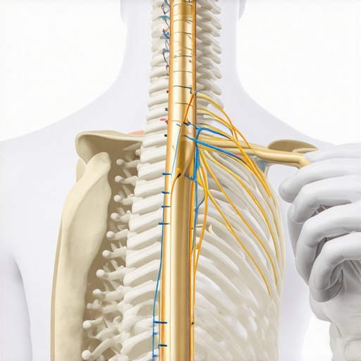 Diagram showing how spinal nerves influence golfer's elbow recovery.