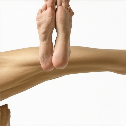 Close-up of a person stretching their big toe to relieve foot pain.