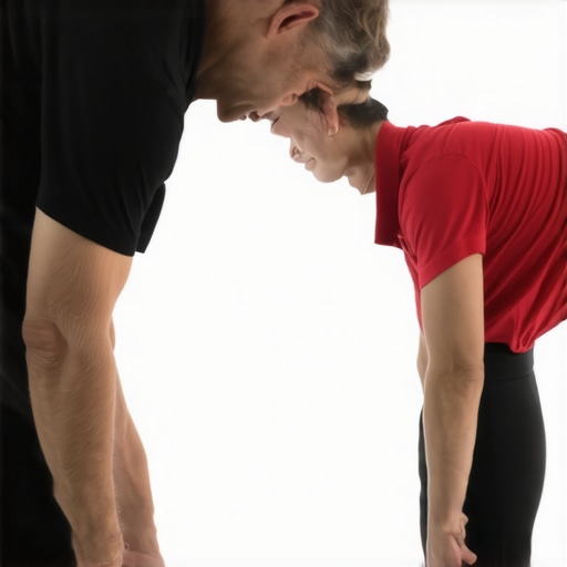 A chiropractor adjusting a patient next to an athlete doing spinal stability exercises.