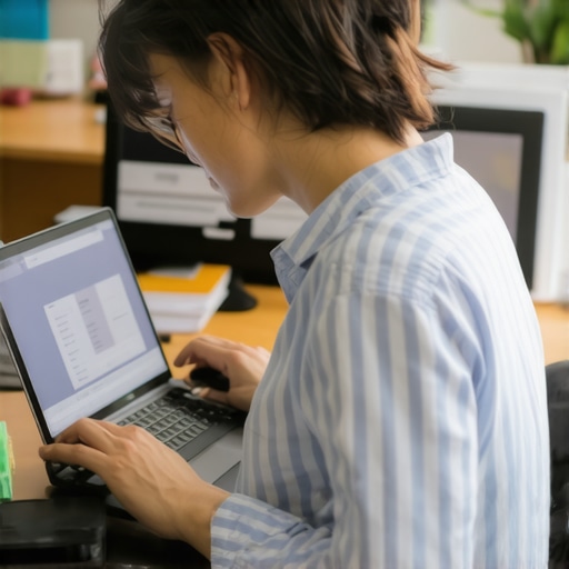 Correct Laptop Ergonomics for Neck Pain Relief Ergonomic laptop setup with screen at eye level and external keyboard