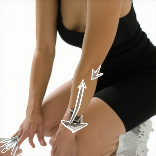Correct Pelvic Alignment for Psoas Stretching A person demonstrating the posterior pelvic tilt in a half-kneeling position to safely stretch the psoas muscle.