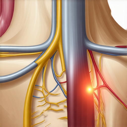 Diagram showing nerve compression points in the neck and wrist