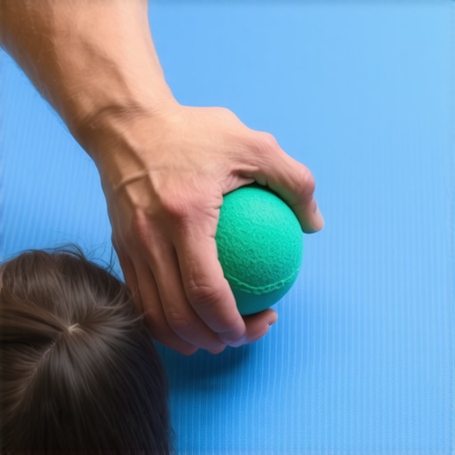 Effective Myofascial Release with a Lacrosse Ball Person using a lacrosse ball for glute release to support back health