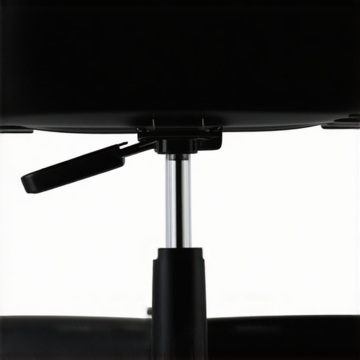 A firm wedge cushion on an office chair to help maintain a healthy pelvic tilt and reduce tailbone pain.
