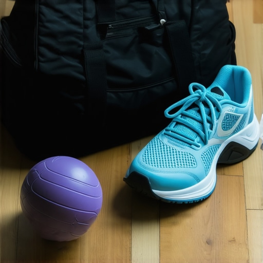 Lacrosse ball and running gear for sports rehab maintenance