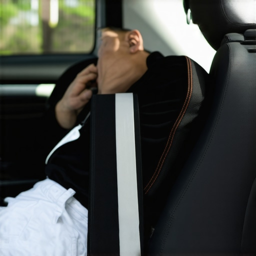 Essential Tools for Driver Back Support Lumbar roll and kinesiology tape used for back pain relief while driving.