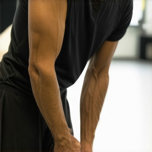 A sports chiropractor checking a runner's hip and pelvic alignment to restore joint mobility.