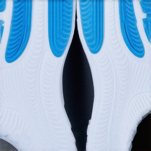Comparison of worn-out sneaker soles showing uneven heel wear caused by hip misalignment.