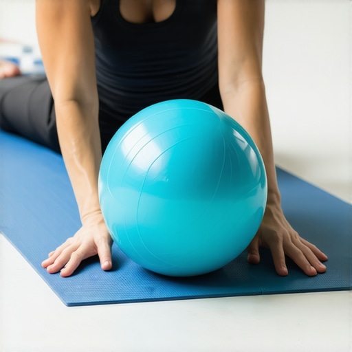 Isometric Adductor Squeeze for Groin Rehab A person performing a controlled isometric squeeze on a soft ball to recover from a groin pull.
