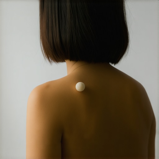 Lacrosse Ball Thoracic Mobility Technique Person using a lacrosse ball against a wall for mid-back pain relief and mobility