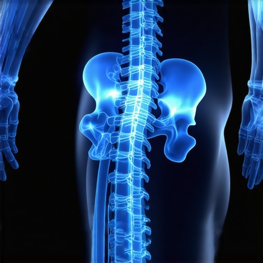 Diagram showing how the brain controls muscle tension and pelvic alignment for back health.