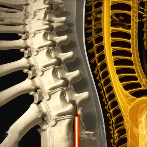 Illustration of the nervous system and spinal joints during an adjustment.