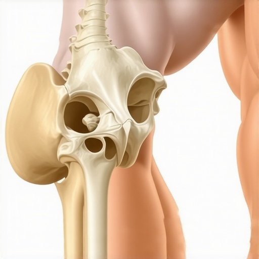Diagram comparing anterior pelvic tilt versus neutral pelvic alignment to prevent hip pinching during lunges.