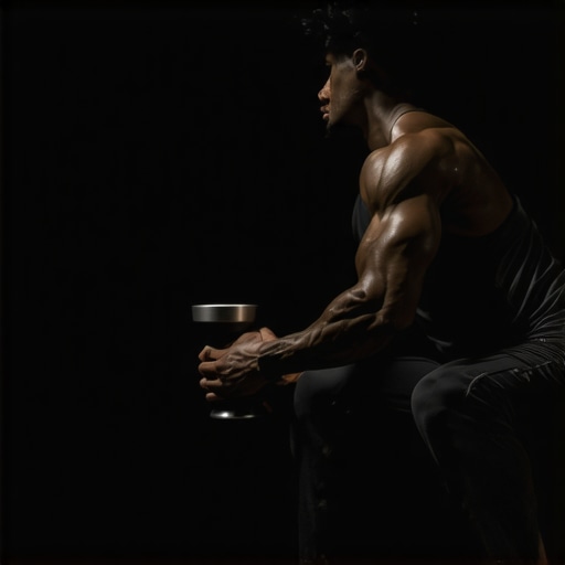 An athlete demonstrating the rib-down stacked posture during a heavy kettlebell exercise for core stability.