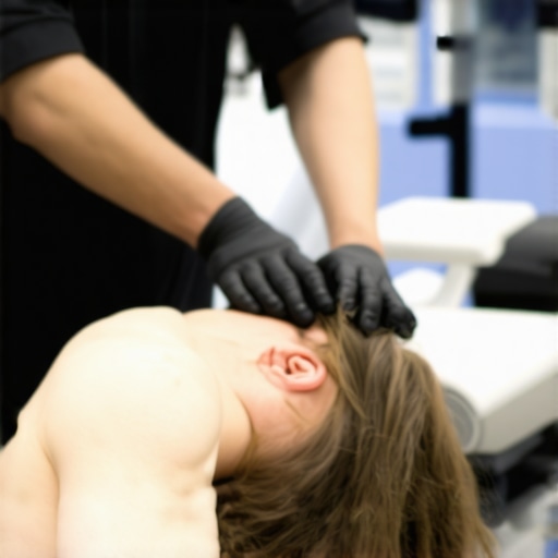 Chiropractor performing a precise spinal adjustment to help an athlete recover from injury and improve alignment