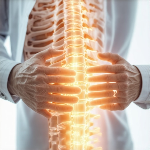 Professional Chiropractic Spine Adjustment Close-up of a chiropractor performing a targeted adjustment on the thoracic spine to restore mobility.