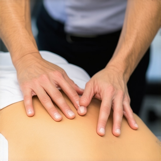 A chiropractor performing a targeted spinal adjustment to improve joint mobility.