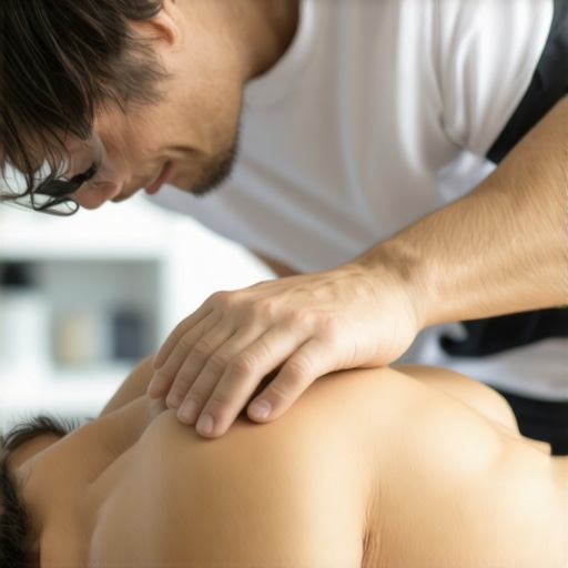 A sports chiropractor adjusting an athlete's spine to improve neurological function and performance.