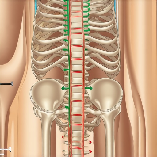 Proper Ribcage and Pelvis Stacking for Spinal Stability Diagram showing how to stack the ribcage and pelvis to improve core pressure and reduce back pain