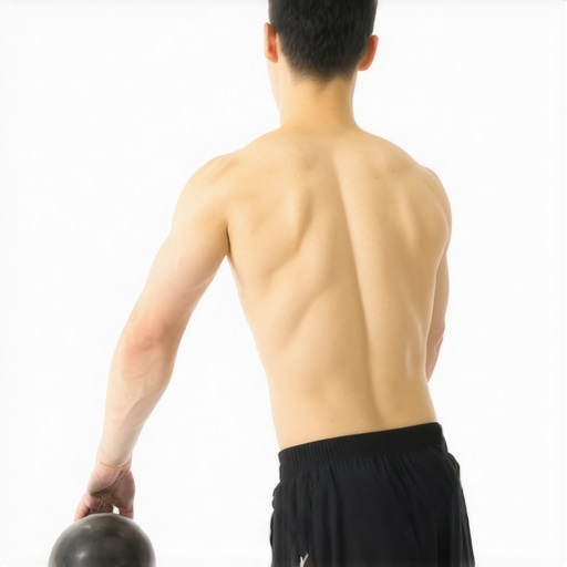 Self-Mobilization with Lacrosse Ball Athlete using a lacrosse ball on the upper back to improve shoulder mobility.